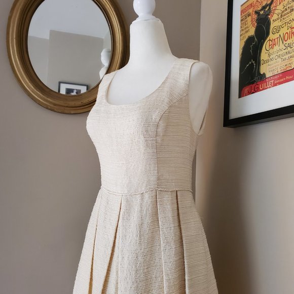 Shoshanna Gold Jacquard Melody Dress Size 6 - Picture 8 of 16